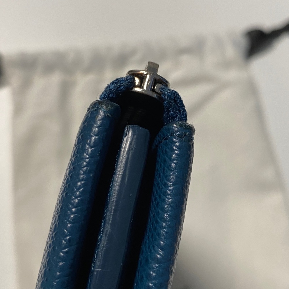 Authentic Celine blue half Zipped Wallet Preloved - Picture 10 of 14